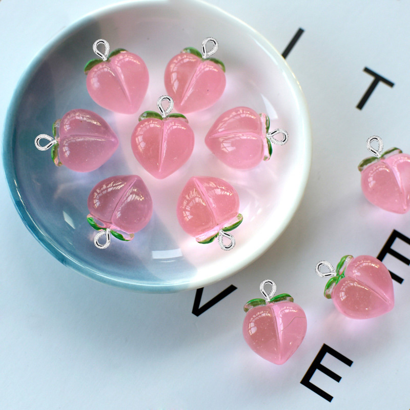 10Pcs New Transparent Peach Fl - Phone Accessories Charms recension och pris