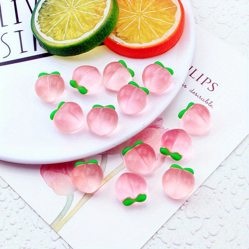 10Pcs New Transparent Peach Fl - Phone Accessories Charms recension och pris