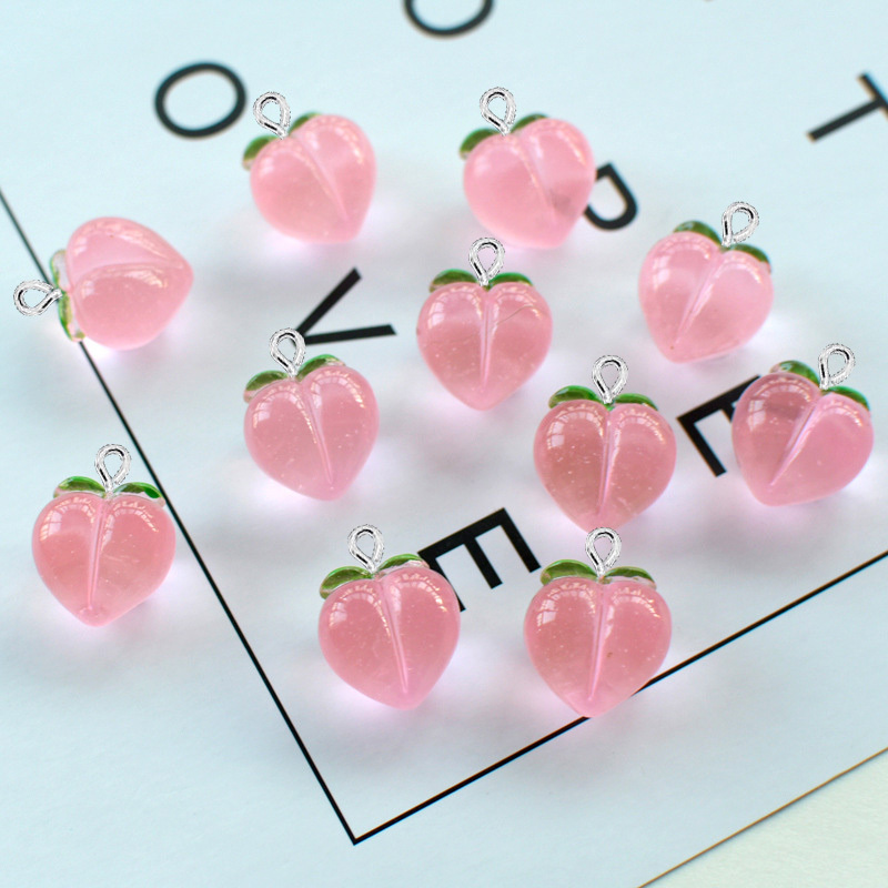 10Pcs New Transparent Peach Fl - Phone Accessories Charms recension och pris