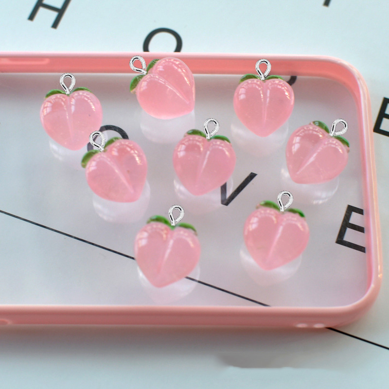 10Pcs New Transparent Peach Fl - Phone Accessories Charms recension och pris